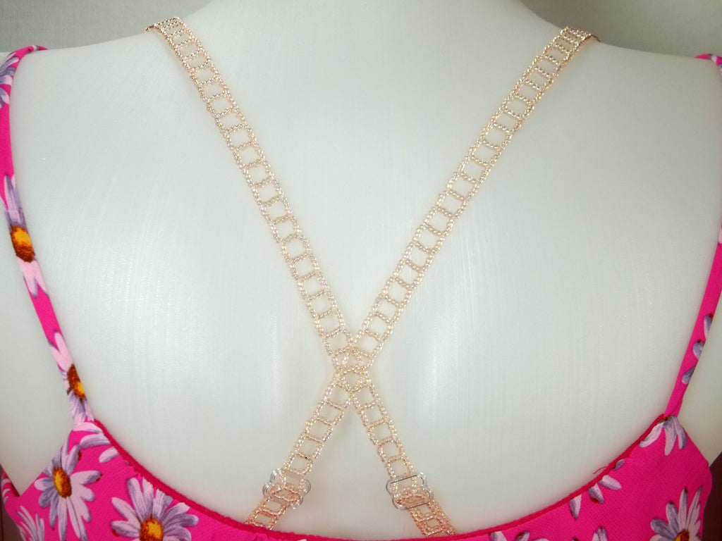Swerve Two Color Adjustable Beaded Bra Strap Kit Only to Accompany