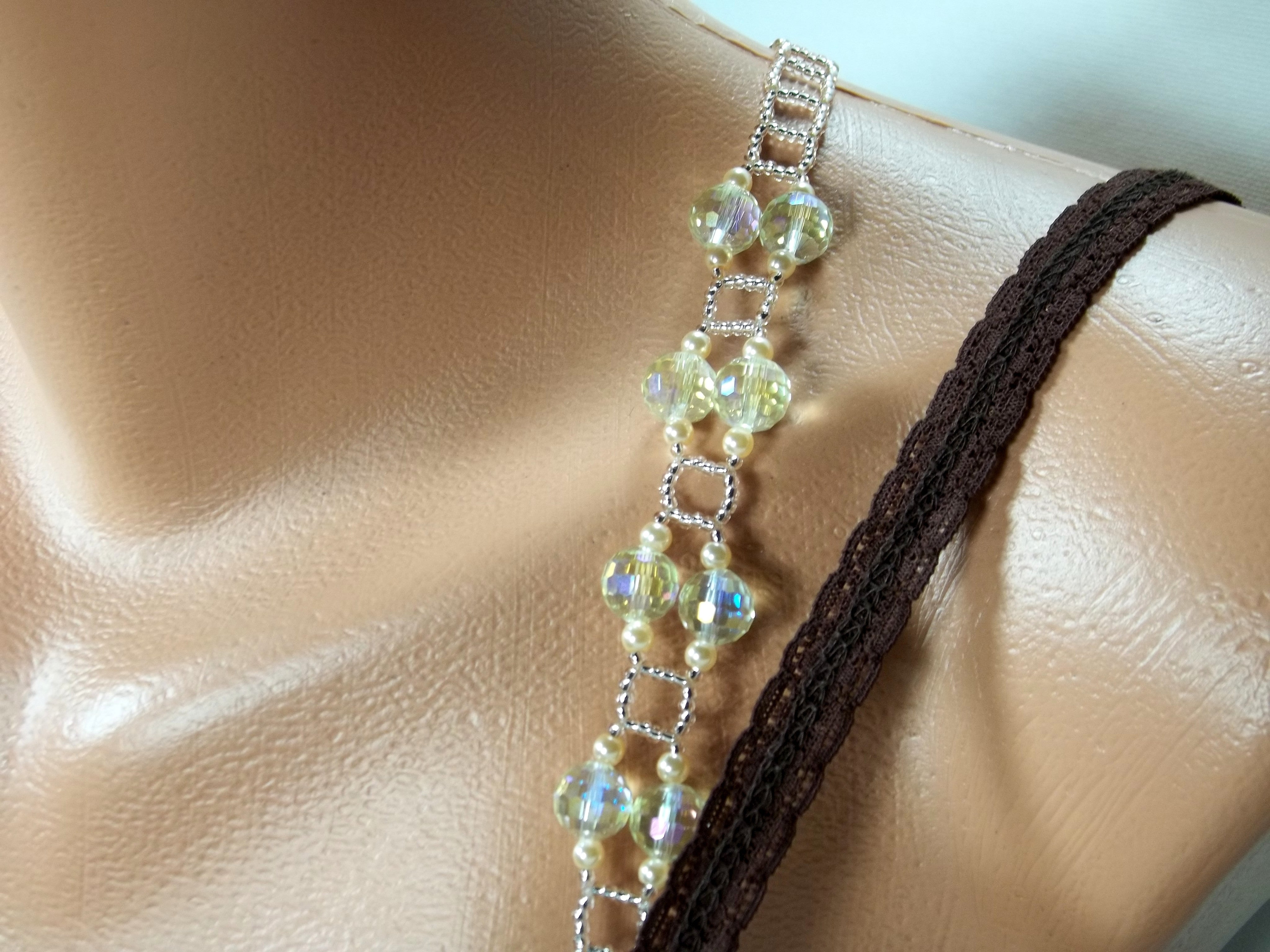 Swarovski Pearl and Crystal Adjustable Beaded Bra Strap Kit Only to Ac –  GutsyGirl Design