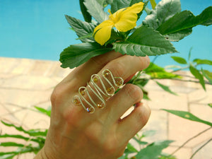 Swarovski Crystal Adjustable Scribble Ring DIY Wire Wrapping Kit