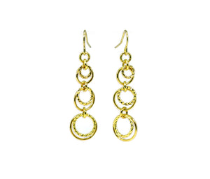 Textured Circled Dangle Earrings Chainmaille DIY kit